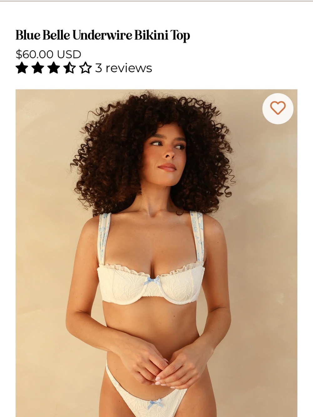 Dippin' Daisy's Blue Belle Underwire Bikini Top